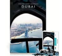 Puzzle per ragazzi 1000 Vista della città di Dubai Taglio preciso Gioco rompicapo Regalo Gioco rilassante Regalo di Natale artistico (38x26cm)