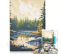 Puzzle per ragazzi 1000 Voyageurs National Park Poster giochi rilassanti interazione genitore-figlio compleanno e regali unici 50x75cm