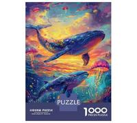 Puzzle Per Ragazzi 1000 Whale Dreams Ocean Fantasy Puzzle Giochi Divertenti Decorazione Perfetta Offerta Come Regalo Per Tutta La Famiglia 52x38cm/1000pcs