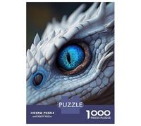 Puzzle Per Ragazzi 1000 White Dragon Blue Eye Puzzle Giochi Divertenti Decorazione Perfetta Offerta Come Regalo Per Tutta La Famiglia 52x38cm/1000pcs
