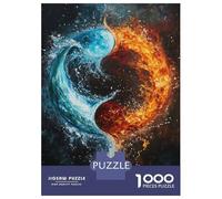 Puzzle Per Ragazzi 1000 Yin Yang Fire & Water Puzzle Giochi Divertenti Decorazione Perfetta Offerta Come Regalo Per Tutta La Famiglia 38x26cm/1000pcs