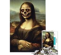 Puzzle per ragazzi 1000 Zombie Monna Lisa per compleanno Natale Migliora la memoria Giocattolo antistress Adatto dai 14 anni in su (38x26cm)