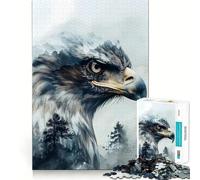 Puzzle per ragazzi "Aquila della steppa maestosa", 1000 pezzi, stimola la memoria, semplice, divertente, di qualità, regalo memorabile 38x26cm