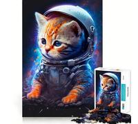 Puzzle per ragazzi "Cats From Outer Space" da 1000 pezzi, attività per migliorare la memoria, da assemblare a casa, regalo perfetto 38x52cm