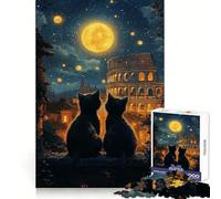Puzzle per ragazzi "Cats Under The Colosseum" da 1000 pezzi,ideale per l'allenamento,il tempo libero e la fuga dalla realtà,con taglio perfetto,perfetto come regalo di Natale (50x75cm)