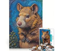 Puzzle per ragazzi con 1000 animali, tra cui un vombato, ideale per rilassarsi, interagire con i propri figli, perfetto per compleanni 38x52cm