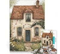 Puzzle per ragazzi con 1000 illustrazioni di un cottage da sogno, gioco impossibile, attività per tutta la famiglia, ideale come regalo per tutta la famiglia 38x26cm