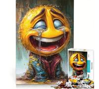 Puzzle per ragazzi con 1000 personaggi emoji che ridono e piangono, gioco per famiglie, attività divertenti da fare a casa, ideale come regalo 50x75cm