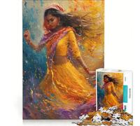 Puzzle per ragazzi con 1000 pezzi vivaci danze indiane giochi rilassanti interazione genitore-figlio regali di compleanno e unici 38x52cm