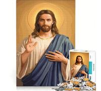 Puzzle per ragazzi con 1000 ritratti di Gesù Cristo giocattolo fai da te decorazione artistica per la casa ideale come regalo per tutta la famiglia 38x52cm