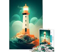 Puzzle per ragazzi con 1000 sfaccettature faro e isola Un gioco avvincente per coltivare la pazienza un rompicapo difficile ideale come regalo di compleanno (dimensioni 38x26cm)