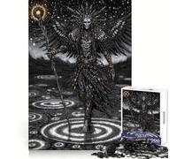 Puzzle per ragazzi con figura alata e bastone in un paesaggio stellato, 1000 pezzi, stimolante per la memoria, ideale per momenti di relax, con taglio preciso, regalo di compleanno (38x26cm)