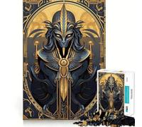 Puzzle per ragazzi con illustrazione del faraone, 1000 pezzi, rompicapo rilassante, assemblaggio immagini, regalo affettuoso (50x75cm)