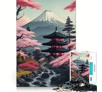 Puzzle per ragazzi con immagine del sereno Monte Fuji, 1000 pezzi, gioco di logica, rilassante, da assemblare, regalo perfetto (38x52cm)
