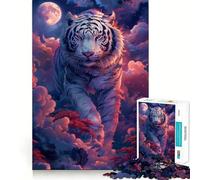 Puzzle per ragazzi con tigre in stile fantasy giapponese, 1000 pezzi, facile da disegnare, divertente e di qualità, un regalo memorabile 38x26cm