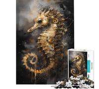 Puzzle per ragazzi da 1000 pezzi a forma di cavalluccio marino gioco interattivo per stimolare l'immaginazione e la creatività ideale come regalo per chi ama i giochi di analisi e logica (38x52cm)