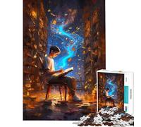 Puzzle per ragazzi da 1000 pezzi "A Library Lost in Lore" Puzzle per adulti Gioco pratico per le vacanze a casa Ideale per passare il tempo Regalo per tutta la famiglia (Dimensioni 38x26cm)