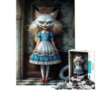 Puzzle per ragazzi da 1000 pezzi a tema Alice infestata giochi per tutta la famiglia gioco stimolante ottimo regalo per gli amanti dei giochi e antistress (dimensioni 38x52cm)