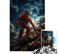Puzzle per ragazzi da 1000 pezzi a tema astronauti gioco per famiglie giocattolo avvincente per coltivare la pazienza un'ottima idea regalo una vera opera d'arte (dimensioni 38x26cm)