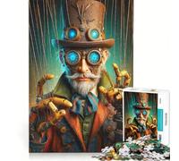 Puzzle per ragazzi da 1000 pezzi a tema "Burattinai in maschera" giocattolo fai-da-te stimola la memoria con poster e foglio di curiosità abbinati 38x52cm