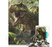 Puzzle per ragazzi da 1000 pezzi a tema dinosauri preistorici gioco educativo migliora la memoria con poster e foglio di curiosità abbinati 38x26cm