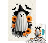 Puzzle per ragazzi da 1000 pezzi a tema Halloween con fantasmi gioco pratico per adolescenti decorazione da parete difficile e stimolante (dimensioni 38x26cm)