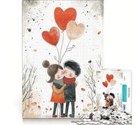 Puzzle per ragazzi da 1000 pezzi a tema "Innamorarsi" per San Valentino, giochi rilassanti, di analisi e logica, regalo di compleanno, regalo di viaggio 38x52cm