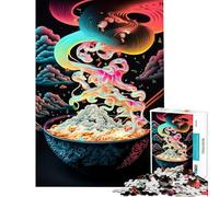 Puzzle per ragazzi da 1000 pezzi a tema ramen giapponese Un'attività impegnativa che stimola l'analisi e la logica Giocattolo decorativo per la casa adatto a ragazzi dai 14 anni in su (38x52cm)