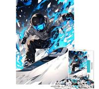 Puzzle per ragazzi da 1000 pezzi a tema snowboard ideale per stimolare la mente e creare modelli perfetto come decorazione da parete per ragazzi dai 14 anni in su (50x75cm)