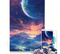 Puzzle per ragazzi da 1000 pezzi a tema spaziale giocattolo fai-da-te taglio di precisione con pezzi di forma casuale completamente ad incastro 38x26cm