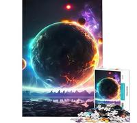 Puzzle per ragazzi da 1000 pezzi a tema Spazio Pianeti Ghiaccio e Fuoco Gioco stimolante educativo per migliorare la memoria e ideale come regalo di Babbo Natale segreto (dimensioni 75x50cm)