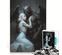 Puzzle per ragazzi da 1000 pezzi "Abbraccio tra demone e angelo", gioco rilassante, interazione genitore-figlio, sfida unica 50x75cm