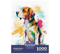 Puzzle Per Ragazzi Da 1000 Pezzi Abstract Colorful Beagle Puzzle Per Adulti Gioco Pratico Per Divertimento in Famiglia Attività Divertenti A Casa, 38x26cm/1000pcs