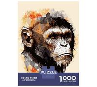 Puzzle Per Ragazzi Da 1000 Pezzi Abstract Monkey Portrait Puzzle Per Adulti Gioco Pratico Per Divertimento in Famiglia Attività Divertenti A Casa, 70x50cm/1000pcs