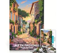 Puzzle per ragazzi da 1000 pezzi Aix En Provence Mon Amour, giocattolo fai da te, interazione genitore-figlio, compleanno e Natale 38x26cm
