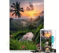Puzzle per ragazzi da 1000 pezzi, Alba tropicale su terrazze, pezzi a incastro, gioco divertente e tranquillo, ideale per compleanni e attività artistiche (50x75cm)