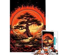 Puzzle per ragazzi da 1000 pezzi: albero bonsai in un paesaggio giapponese Puzzle per adulti: gioco pratico un'opera d'arte per l'interazione genitore-figlio (dimensioni 38x26cm)