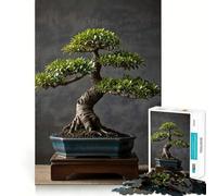 Puzzle per ragazzi da 1000 pezzi albero bonsai in vaso,incastro perfetto Gioco creativo,ideale per il tempo libero e come regalo di Natale 50x75cm