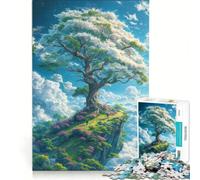 Puzzle per ragazzi da 1000 pezzi "Albero dei sogni" gioco interattivo ideale per passare il tempo durante le vacanze con poster e foglio di curiosità abbinati 38x52cm