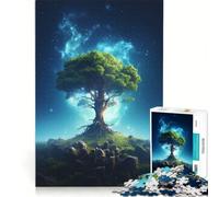 Puzzle per ragazzi da 1000 pezzi: Albero dell'Universo gioco rilassante analisi e logica per migliorare l'amore tra le coppie 38x52cm