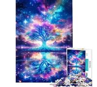 Puzzle per ragazzi da 1000 pezzi albero di cristallo in stile anime impegnativo da completare per divertimento in famiglia gioco educativo per ragazzi dai 14 anni in su (50x75cm)