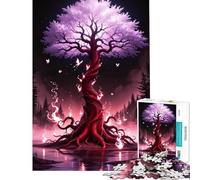 Puzzle per ragazzi da 1000 pezzi Albero mistico con farfalle e fiamme Una sfida stimolante da completare ideale per il divertimento in famiglia e come gioco antistress per ragazzi dai 14 anni in su