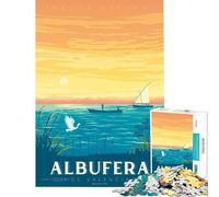 Puzzle per ragazzi da 1000 pezzi Albufera Valencia Spagna stampa artistica di viaggio giocattolo educativo gioco per tutta la famiglia regalo per donne e uomini (dimensioni 75x50cm)