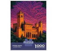 Puzzle Per Ragazzi Da 1000 Pezzi Alhambra Palace with Swirling Skies Puzzle Per Ragazzi Gioco Pratico Sfida Difficile Regali Unici Per Compleanno E Natale 52x38cm/1000pcs