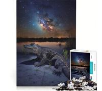 Puzzle per ragazzi da 1000 pezzi "Alligatore sotto le stelle", gioco rompicapo, interazione genitore-figlio, regalo di compleanno, regalo 38x52cm