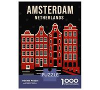Puzzle Per Ragazzi Da 1000 Pezzi Amsterdam Netherlands Travel Puzzle Per Adulti Giochi Per Famiglie Taglio Di Precisione Attività Divertenti A Casa 70x50cm/1000pcs