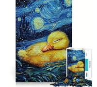 Puzzle per ragazzi da 1000 pezzi: anatroccolo in una notte stellata Gioco divertente e stimolante per la mente,rilassante e perfetto come regalo di compleanno (38x26cm)