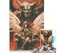 Puzzle per ragazzi da 1000 pezzi: angeli, demoni e samurai Giochi rilassanti, di analisi e logica, regalo di compleanno, regalo di viaggio 38x52cm