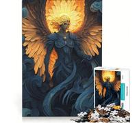 Puzzle per ragazzi da 1000 pezzi Angelo di luce e ombra, un gioco rompicapo divertente e spiritoso, compleanni e Natale 38x52cm