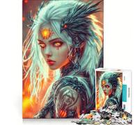 Puzzle per ragazzi da 1000 pezzi, Angelo infuocato con ali di corvo, gioco per famiglie, divertimento a casa, regalo di compleanno, regalo di viaggio 38x52cm